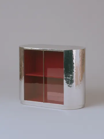 AI architectural render — Bauhaus furniture object study