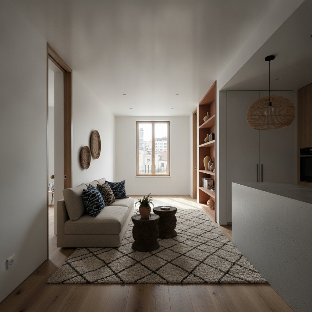Living room in Afrohemian