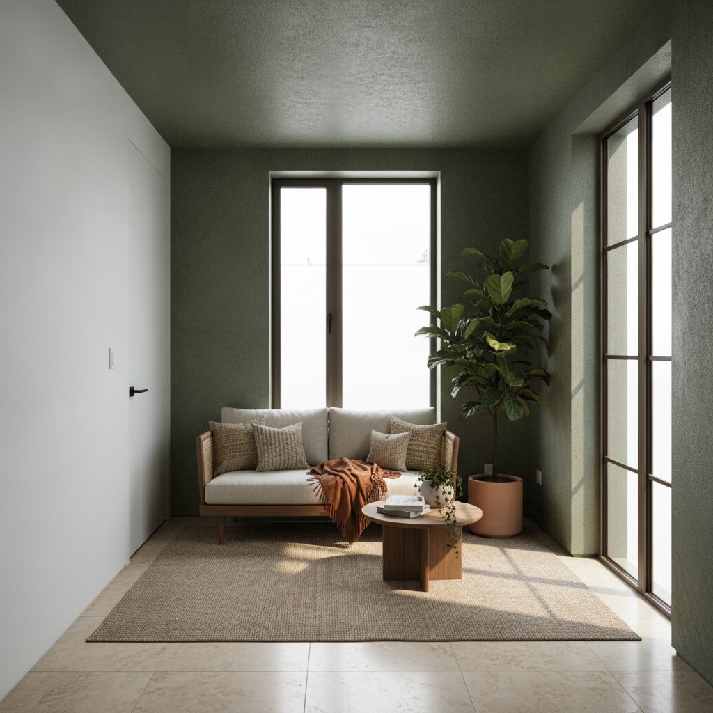 Living room in Biophilic Maximalism