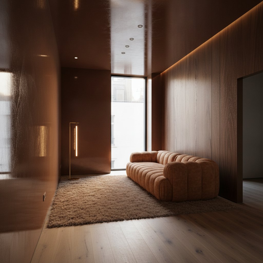 Living room in Chocolate Brown Cocoon